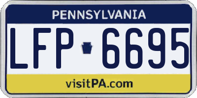PA license plate LFP6695