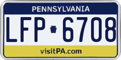 PA license plate LFP6708