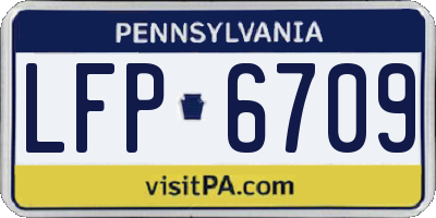 PA license plate LFP6709