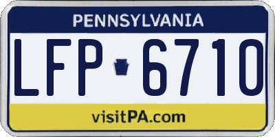 PA license plate LFP6710