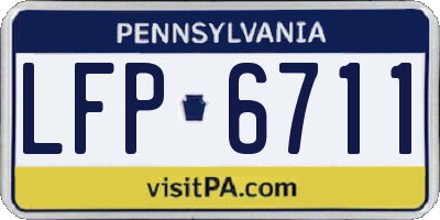 PA license plate LFP6711