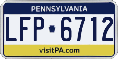 PA license plate LFP6712