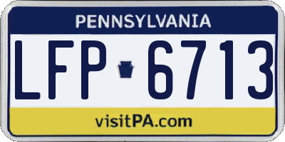 PA license plate LFP6713