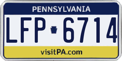 PA license plate LFP6714
