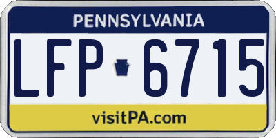 PA license plate LFP6715