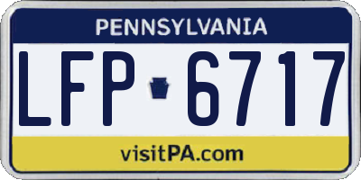 PA license plate LFP6717