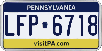 PA license plate LFP6718