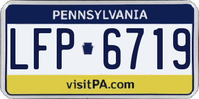 PA license plate LFP6719
