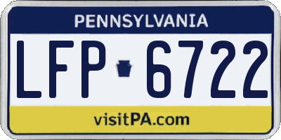 PA license plate LFP6722