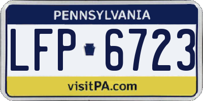 PA license plate LFP6723