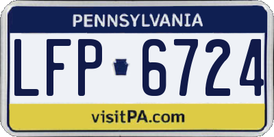 PA license plate LFP6724