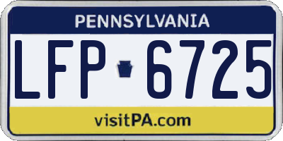 PA license plate LFP6725