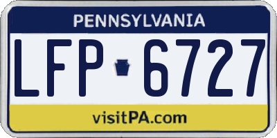PA license plate LFP6727