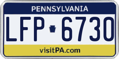 PA license plate LFP6730