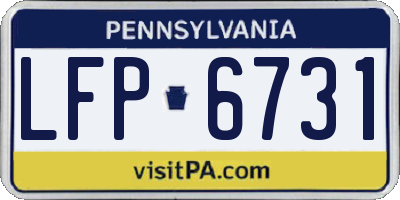 PA license plate LFP6731