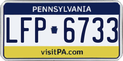 PA license plate LFP6733