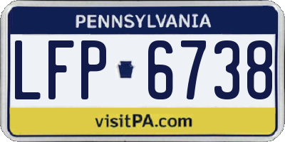 PA license plate LFP6738