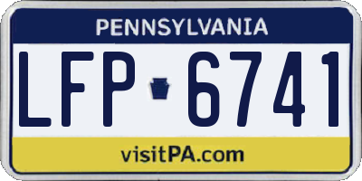 PA license plate LFP6741
