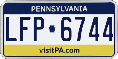 PA license plate LFP6744