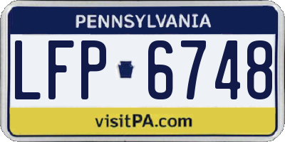 PA license plate LFP6748