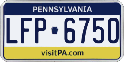 PA license plate LFP6750
