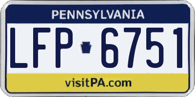 PA license plate LFP6751