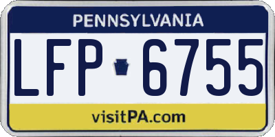 PA license plate LFP6755