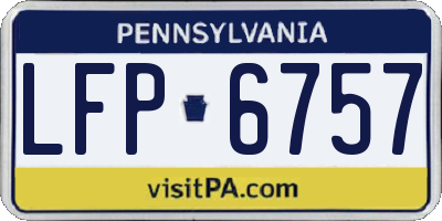PA license plate LFP6757