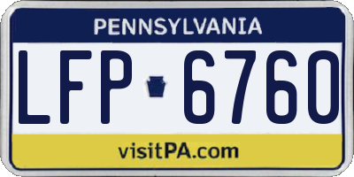 PA license plate LFP6760