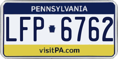 PA license plate LFP6762
