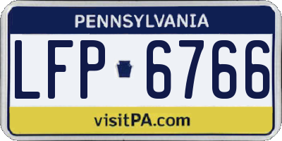 PA license plate LFP6766