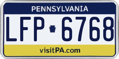 PA license plate LFP6768