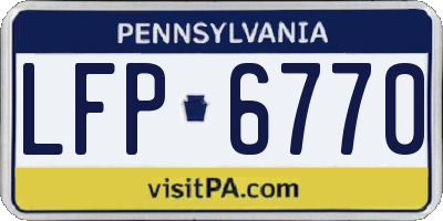 PA license plate LFP6770