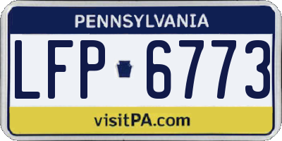 PA license plate LFP6773