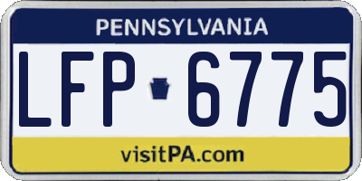 PA license plate LFP6775