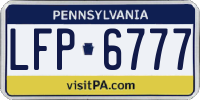 PA license plate LFP6777