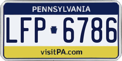 PA license plate LFP6786