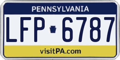 PA license plate LFP6787