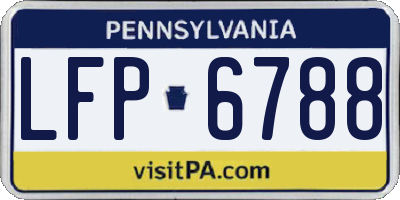 PA license plate LFP6788