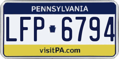 PA license plate LFP6794