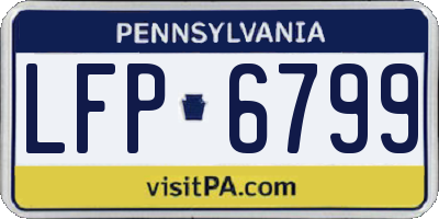 PA license plate LFP6799