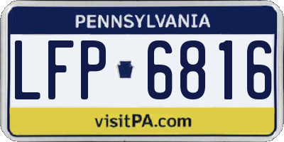 PA license plate LFP6816