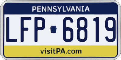 PA license plate LFP6819