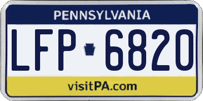 PA license plate LFP6820