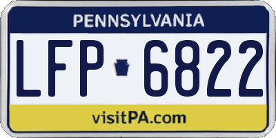 PA license plate LFP6822