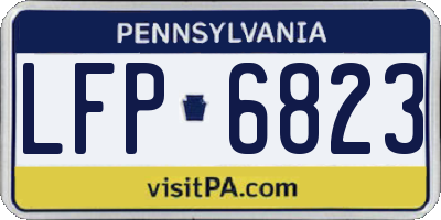 PA license plate LFP6823