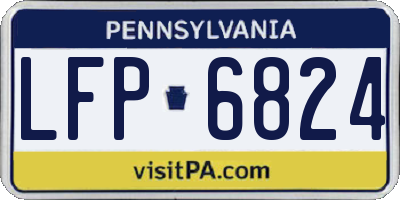 PA license plate LFP6824