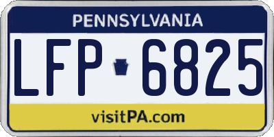 PA license plate LFP6825