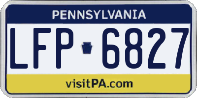 PA license plate LFP6827