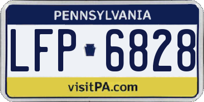 PA license plate LFP6828